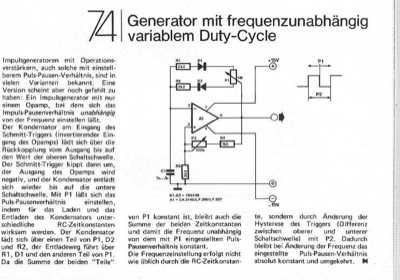 Generator mit frequenzunabhängig variablem Duty-Cycle
