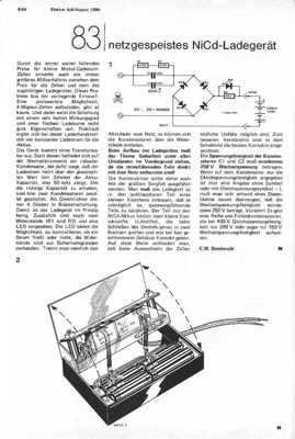 NiCd-Lader (Netzgespeist C-gekoppelt ohne Trafo)