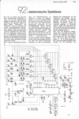 Elektronische Spieldose (AY-3-1350)