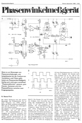 Phasenwinkelmessgerät (für Digitalsignale bis 1MHz; 74LS00, 741, LF356)