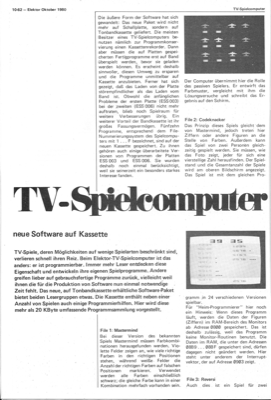 TV-Spielcomputer (neue Software auf Kassette; u.a. Mastermind, Reversi, Jackpot)