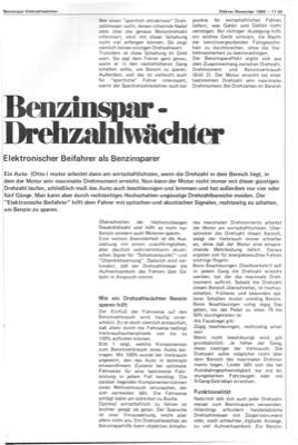 Benzinspar-Drehzahlwächter (optimalen Drehzahlbereich anzeigen, Auto, Ottomotor)