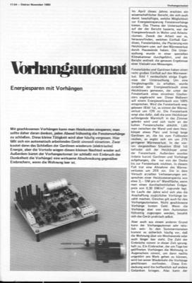 Vorhangautomat (Vorhänge bei Dunkelheit automatisch schliessen, Energiesparen)