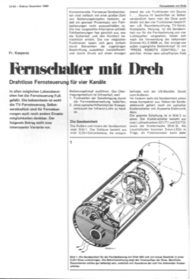 Fernschalter mit Dreh (Ultraschall (US) Fernbedienung, 90 Grad-Winkelsensor)