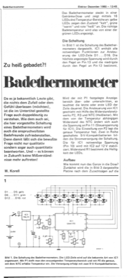 Badethermometer (NTC, UAA170, LEDs)