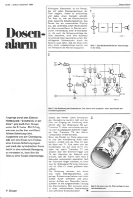 Dosenalarm (Pendel in Getränkedose löst Alarm aus)