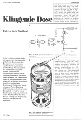 Klingende Dose (Reedkontakt in Getränkedose schaltet Tongenerator)