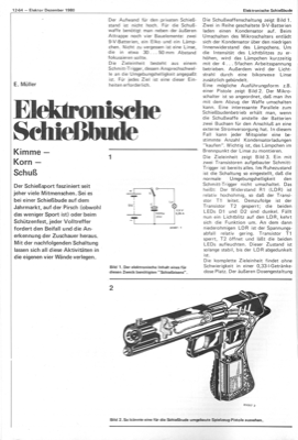 Elektronische Schiessbude (Pistole mit Lichtquelle zielt auf LDR, Lichtsensor)