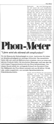 Phon-Meter (Lärm messen)
