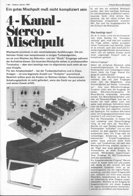 4-Kanal-Stereo-Mischpult