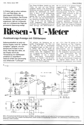 Riesen-VU-Meter (Aussteuerungsanzeige mit Glühlampen)