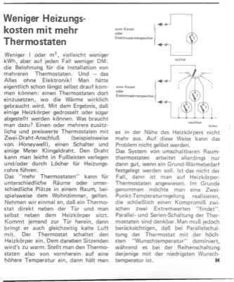 Weniger Heizungskosten mit mehr Thermostaten