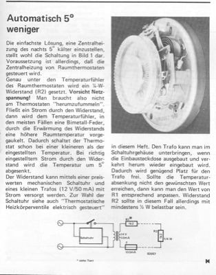 Automatisch 5° weniger