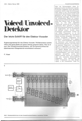 Voiced/Unvoiced Detektor (Vocoder-Zusatz, Sprachsynthese)