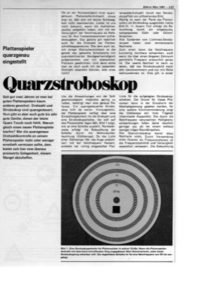 Quarz-Stroboskop (für Plattenspieler)