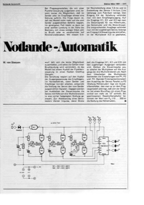 Notlande-Automatik (für Modellflugzeuge bei Störung)