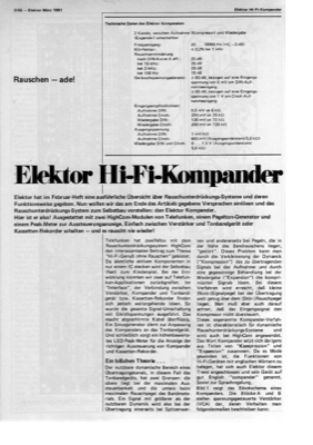 Elektor Hi-Fi-Kompander (2 HighCom-Module U401BR)