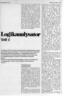 Logikanalysator, Teil 2