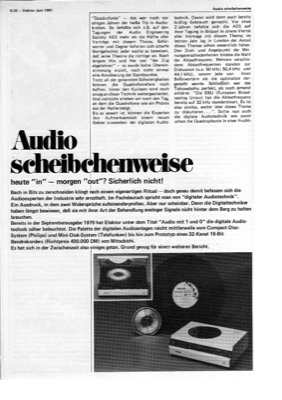 Audio scheibchenweise