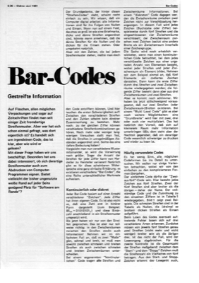 Bar-Codes (Prinzip)