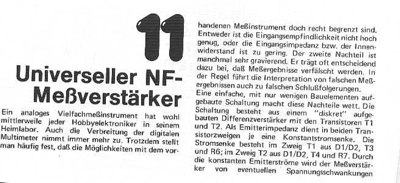 Universeller NF-Messverstärker (LM301)