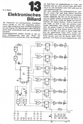 Elektronisches Billard (LEDs)