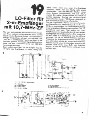 LO-Filter für 2-m-Empfänger mit 10,7-MHz-ZF