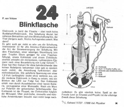 Blinkflasche LED (Galvanische Zelle)