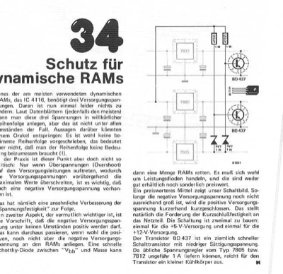 Schutz für dynamische RAMs 4116 (Spannungssequenzer)