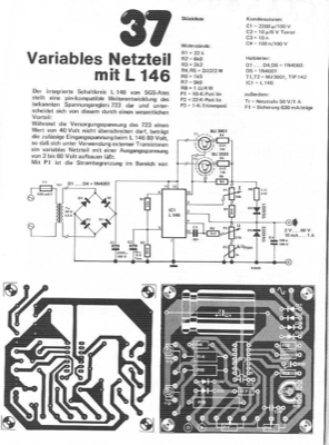 Variables Netzteil mit L146 (2-60V)