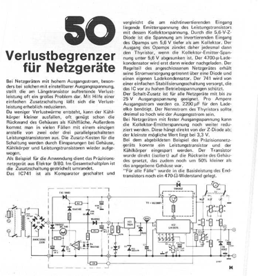 Verlustbegrenzer für Netzgeräte (Verlustleistung)