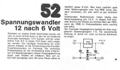 Spannungswandler 12 nach 6 Volt (7805)