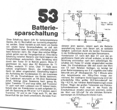 Batterie-Sparschaltung (Abschalt-Automatik)
