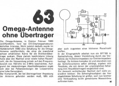 Omega-Antenne ohne Übertrager