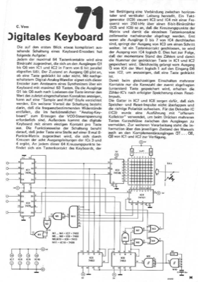 Digitales Keyboard (Tastatur-Matrix)