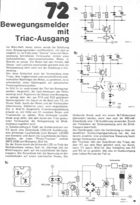 Bewegungmelder mit Triac-Ausgang (mit März-Ausgabe Elektor)