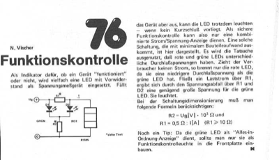 Strom-Spannungs-Kontrolle (LEDs)