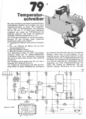 Temperatur-Schreiber (NTC-Servo-Verstärker)