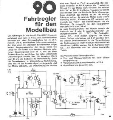 Fahrtregler für Modellbau (Pulsbreitenmodulation 25A)