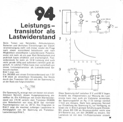 Transistor als Lastwiderstand (2N3055)