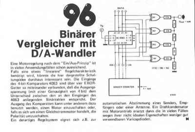 Binärer Komparator mit D/A-Wandler (4 Bit)