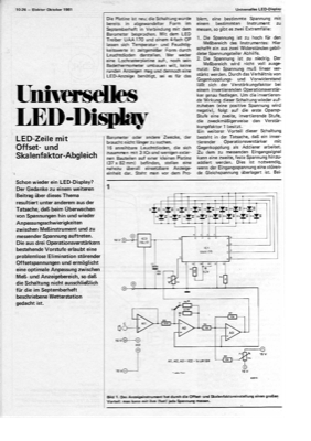 Universelles LED-Display (LED-Zeile, UAA170)