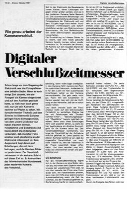 Digitaler Verschlusszeitmesser (Fotografie, MK50398)