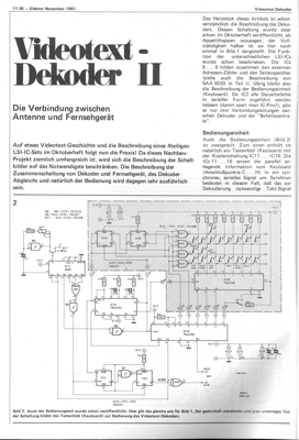 Videotext-Decoder, Teil 2 (Verbindung zwischen Antenne und TV)