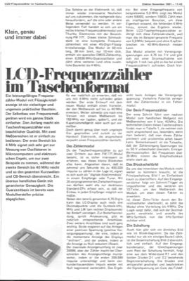 LCD-Frequenzzähler im Taschenformat (FM77T, bis 40MHz)