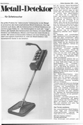 Metall-Detektor für Schatzsucher