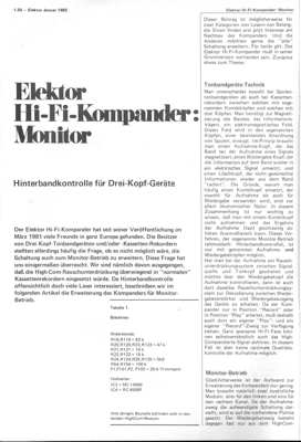 HiFi-Kompander (als Monitor zur Hinterbandkontrolle)