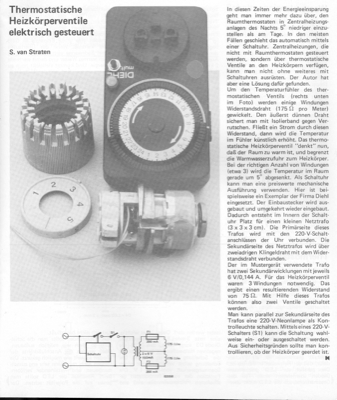 Thermostatische Heizkörperventile elektrisch steuern (Heizung)