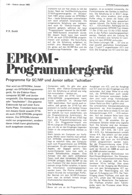 EPROM-Programmiergerät (2732, 2716, Junior, SC/MP)