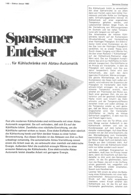 Sparsamer Enteiser (für Kühlschränke mit Abtauautomatik)